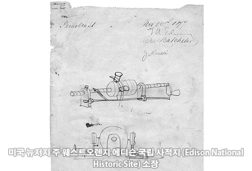 틴포일 축음기와 그래포폰 이미지