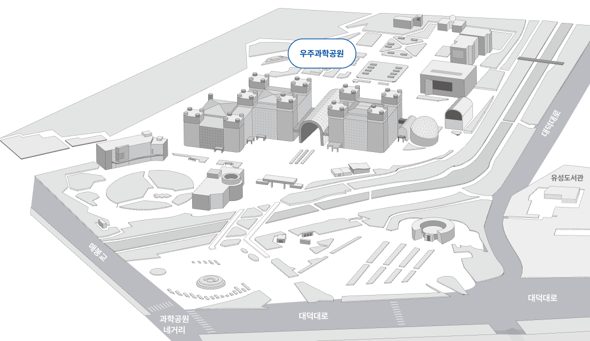 야외 전시 - 우주과학공원 약도